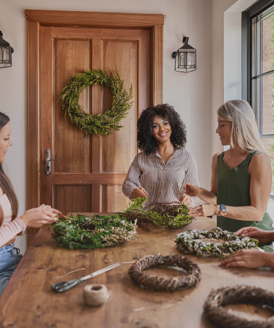 mother and daugther in a christmas day