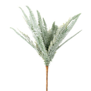 SNOWY MIXED FERN BUSH 16" FROSTED GREEN