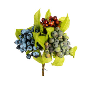 AUTUMN ROSEHIP PICK 13" BLUE, GREEN AND RED 3PCS