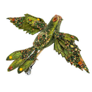 BIRD FLYING WITH CLIP OLIVE GREEN