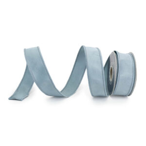 RIBBON TAFFETA MISTY BLUE ( 4 SIZES)