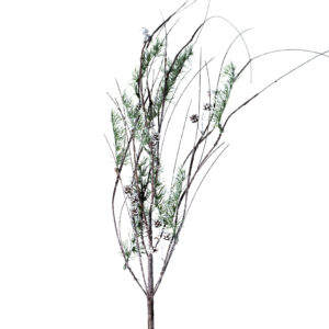 TWIG BRANCH WITH MINI PINE 37" GREEN