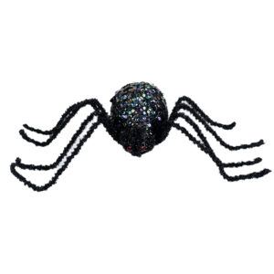BEAD SPIDER SEQUIN 16.5" X 7" BLACK