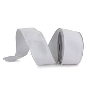 RIBBON TAFFETA WHITE ( 4 SIZES)